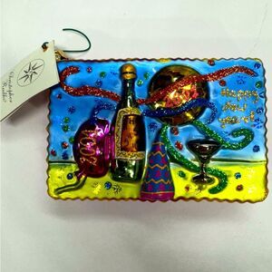 VTG Radko TIME OF YOUR LIFE JR 2001 GLASS Christmas Ornament 00-545-1 POSTCARD
